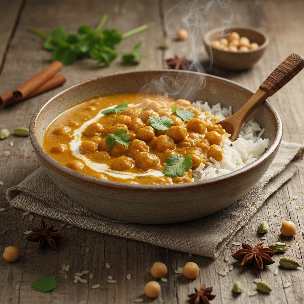 Curry de Pois Chiches et Riz