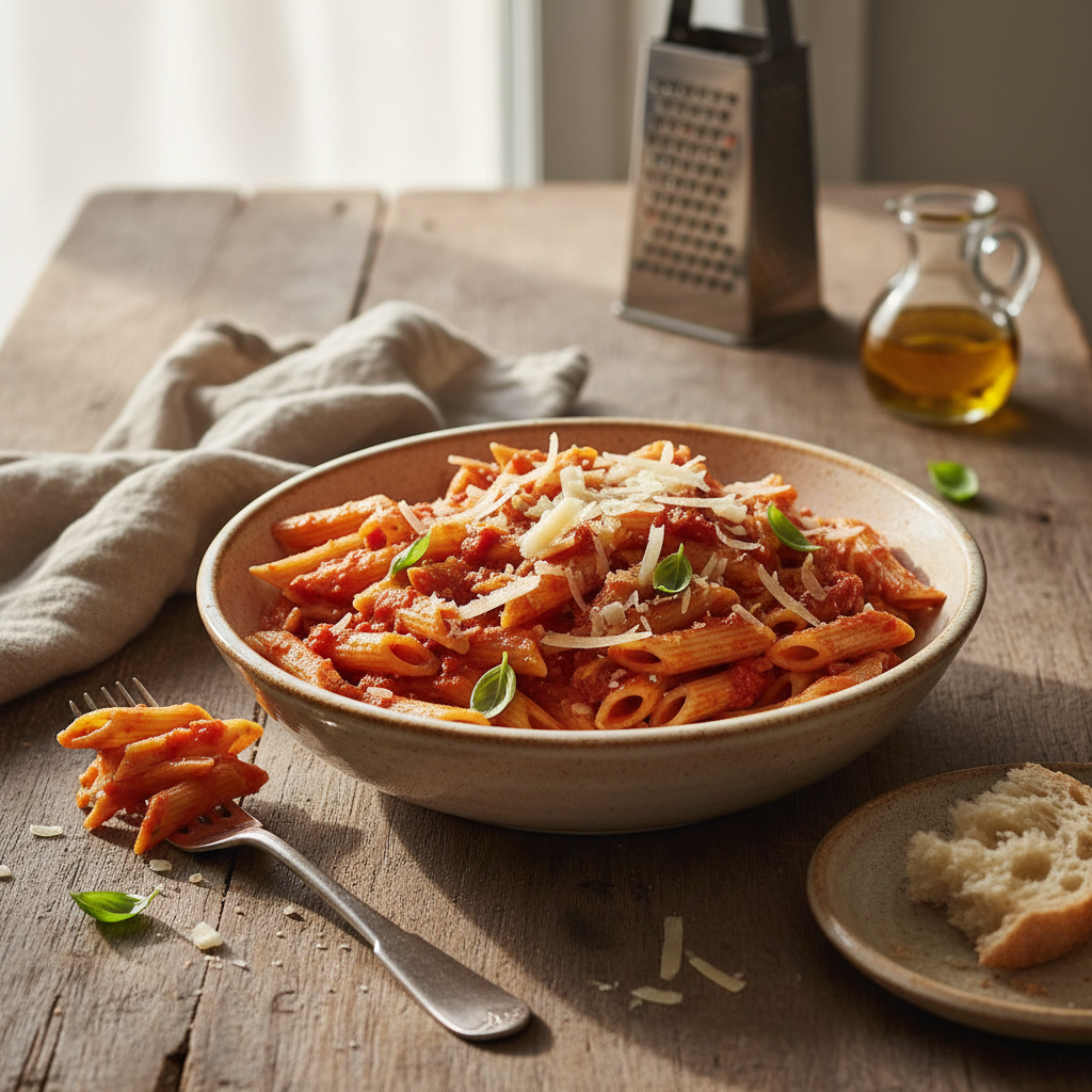 Pâtes à la Tomate et Comté