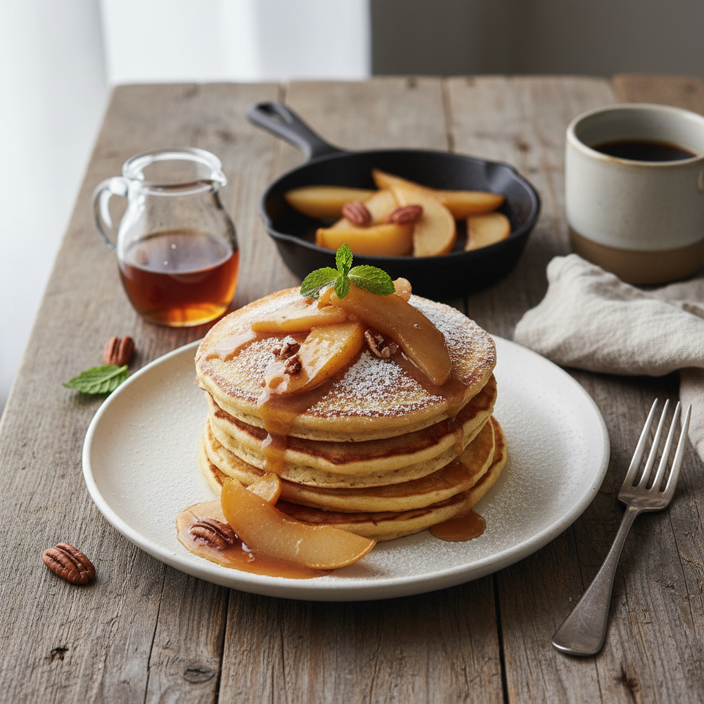 Pancakes aux Poires Caramélisées