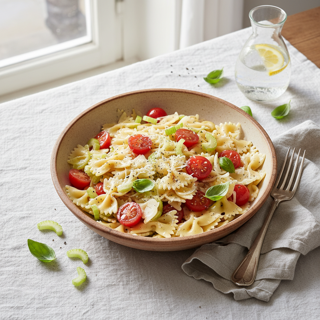 Farfalles aux Tomates et Céleri