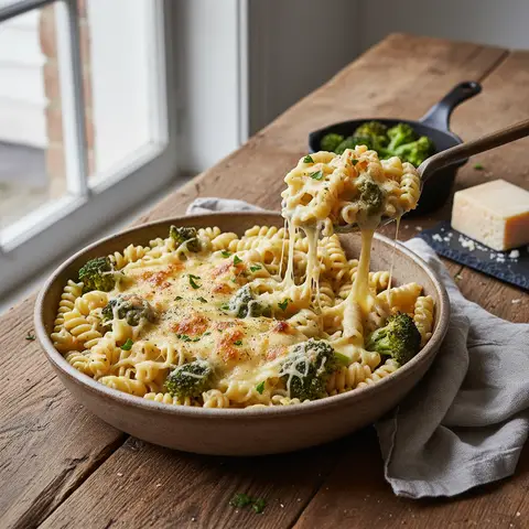 Nudeln mit Gruyère und Brokkoli