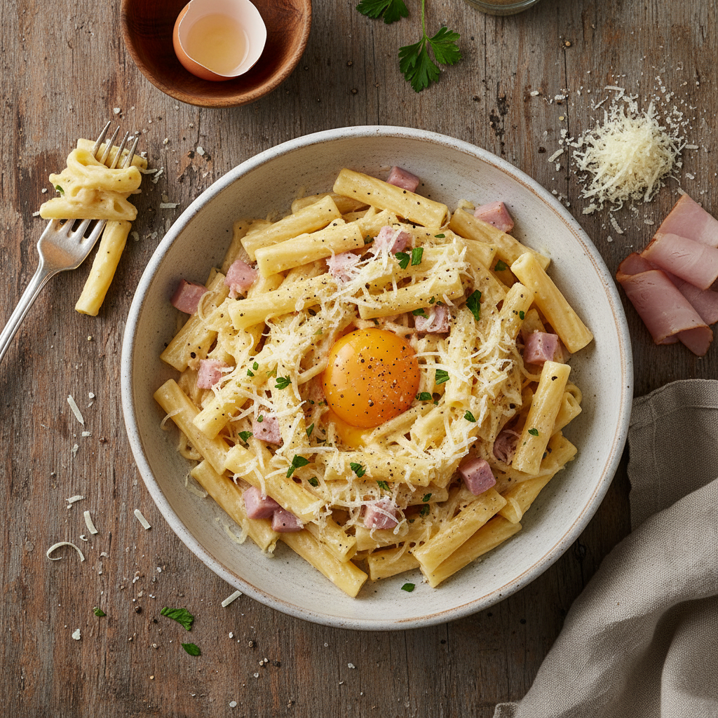 Pâtes Carbonara Simplifiée