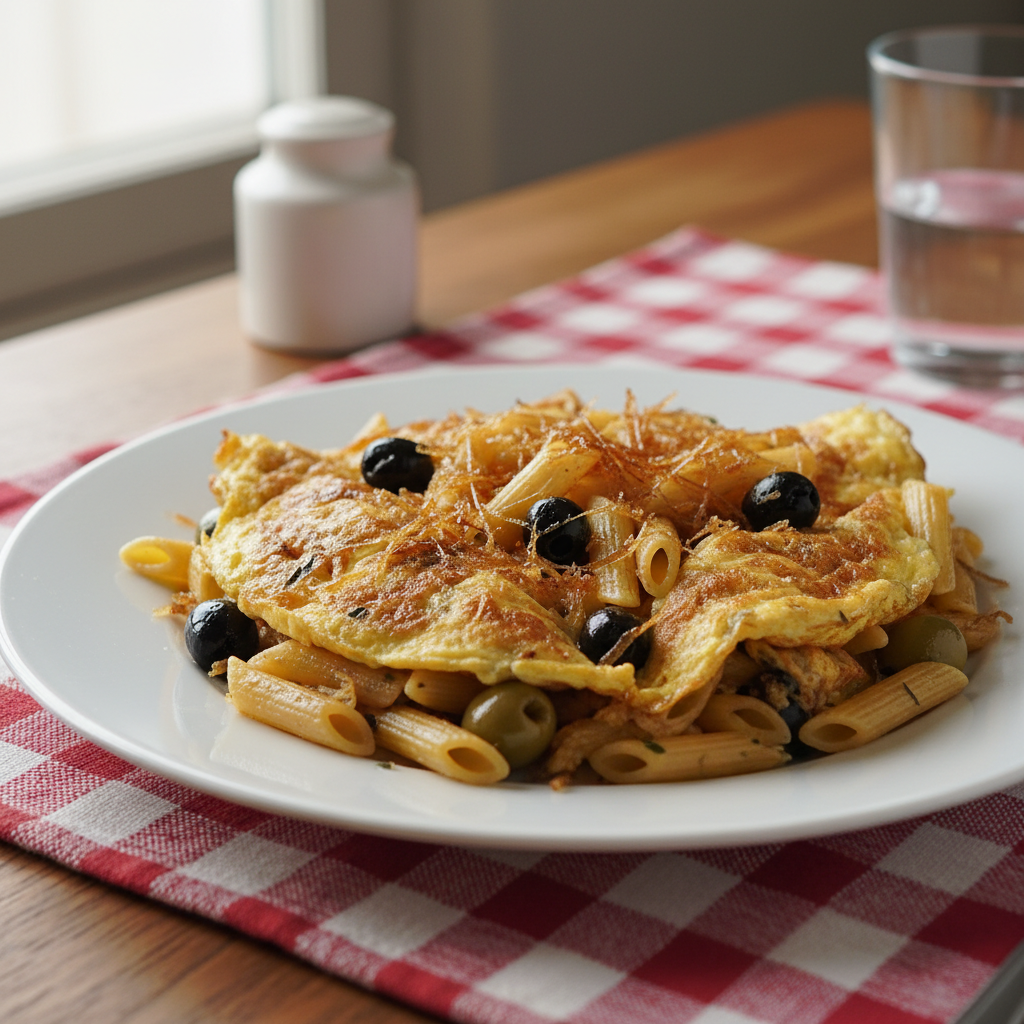 Omelette Penne aux Olives