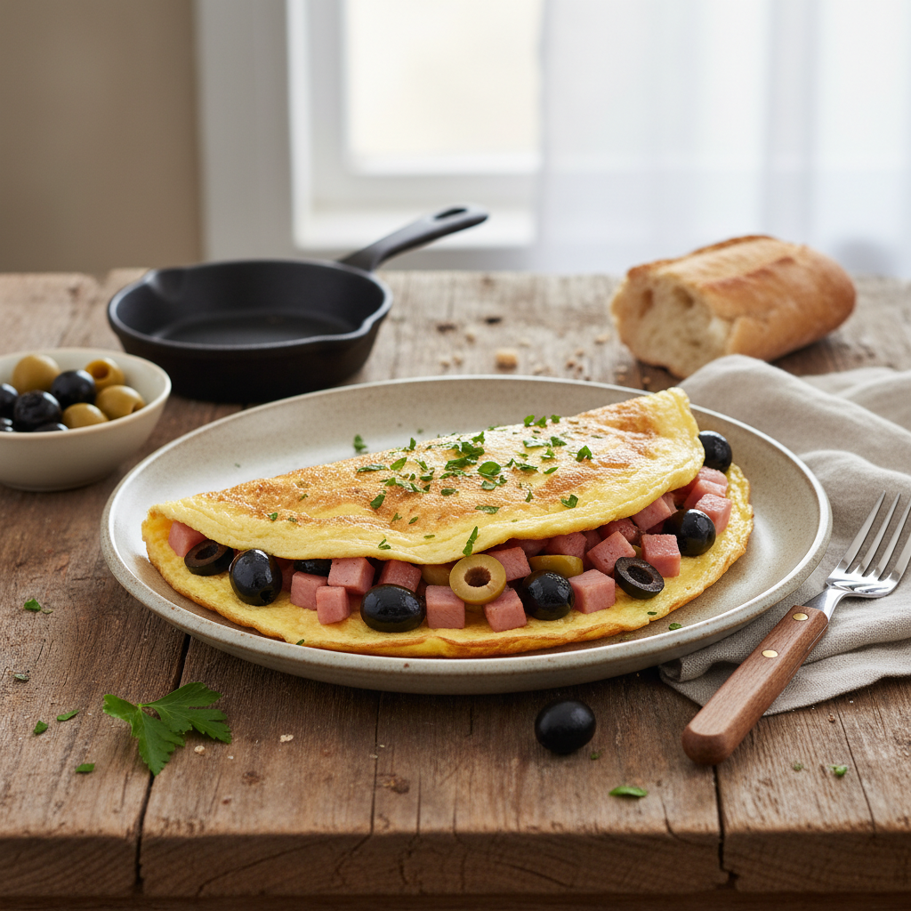 Omelette Jambon-Olives