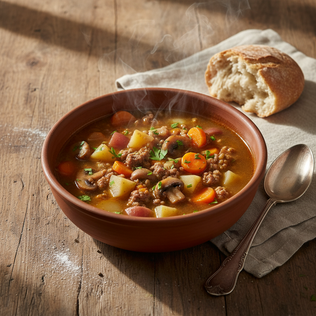 Soupe Complète aux Légumes et Viande