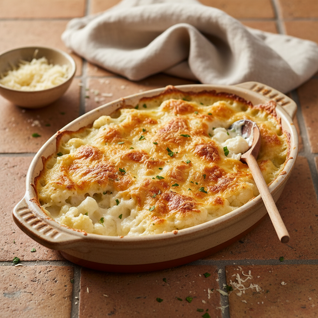 Gratin de Chou-fleur au Gruyère