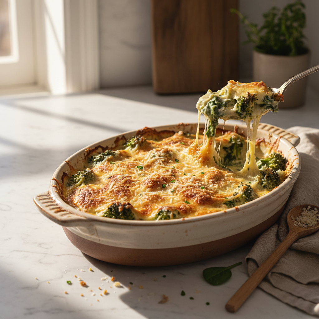 Gratin de Brocoli et Épinards