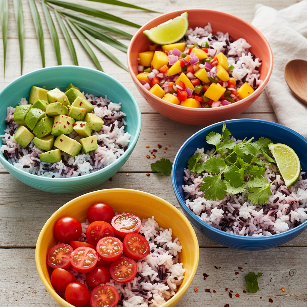 Bowl riz & avocat salsa mangue coriandre