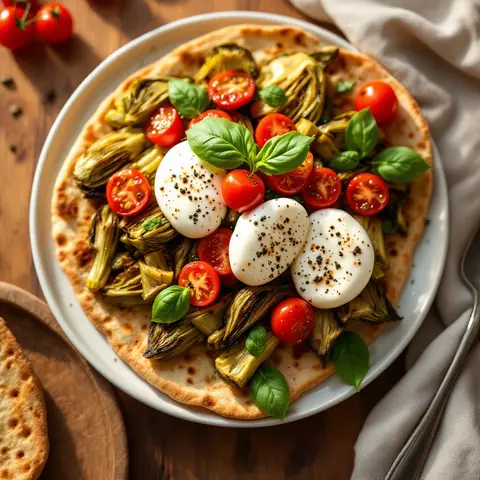 Brunch artichaut & mozzarella