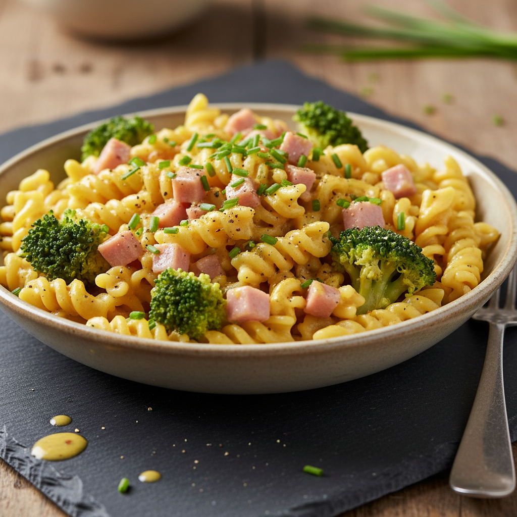 Pâtes Jambon Crème Moutarde