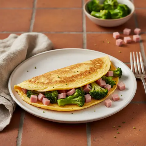 Ham and Broccoli Omelet
