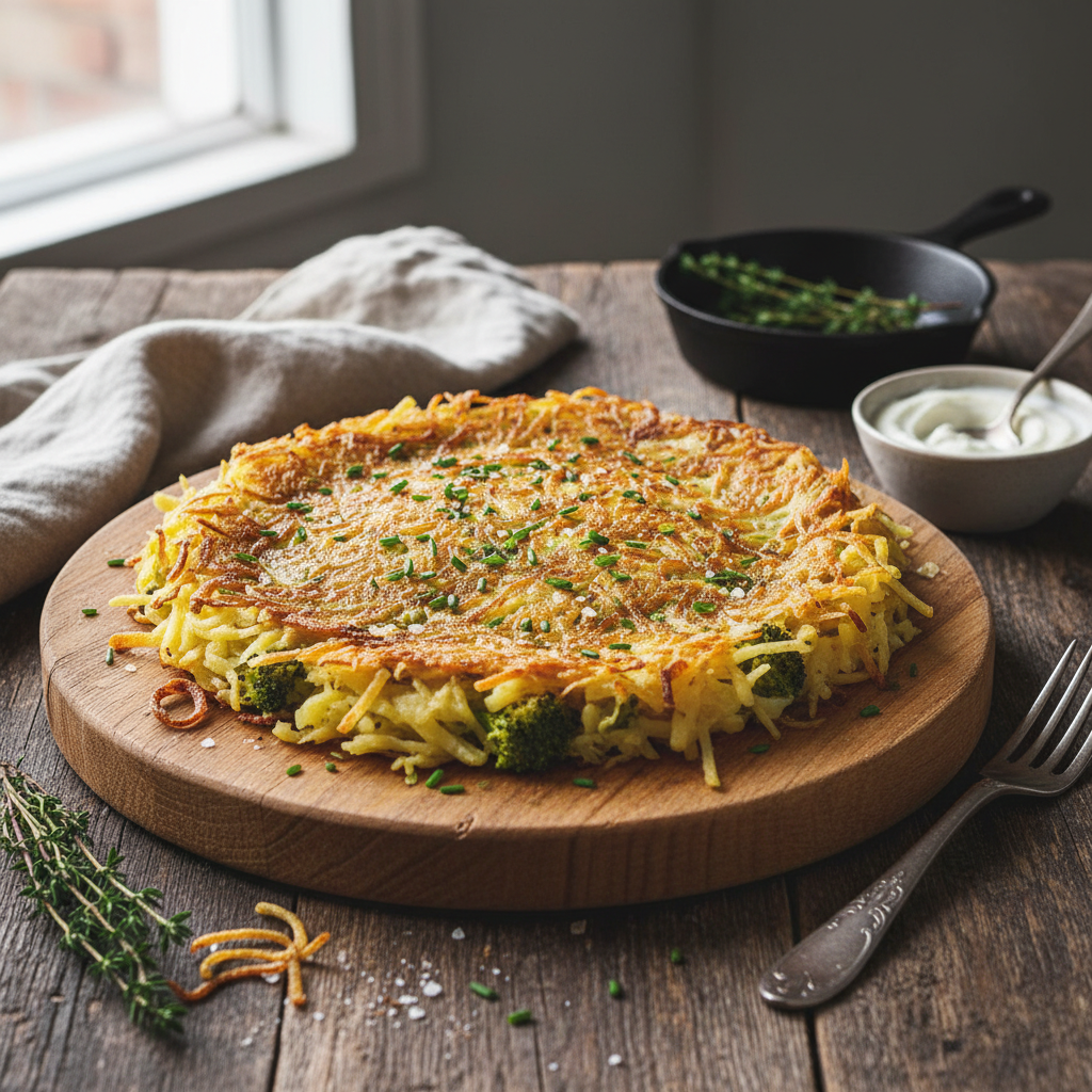 Galette de Pommes de Terre et Brocoli Croustillante