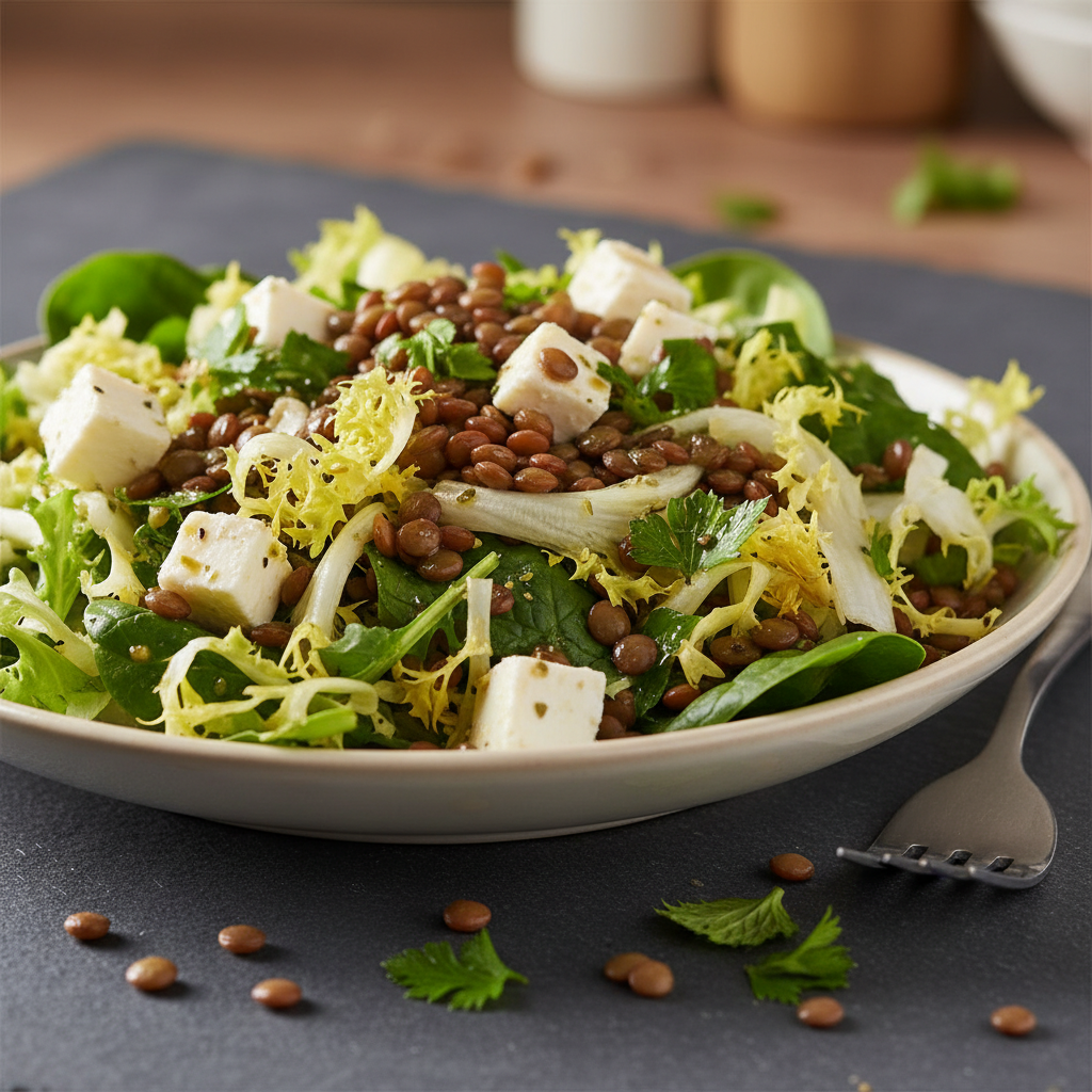 Salade Verte aux Lentilles Froides