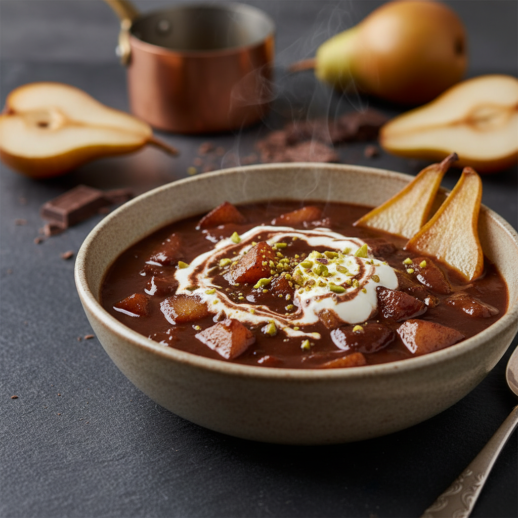 Soupe de Poires au Chocolat