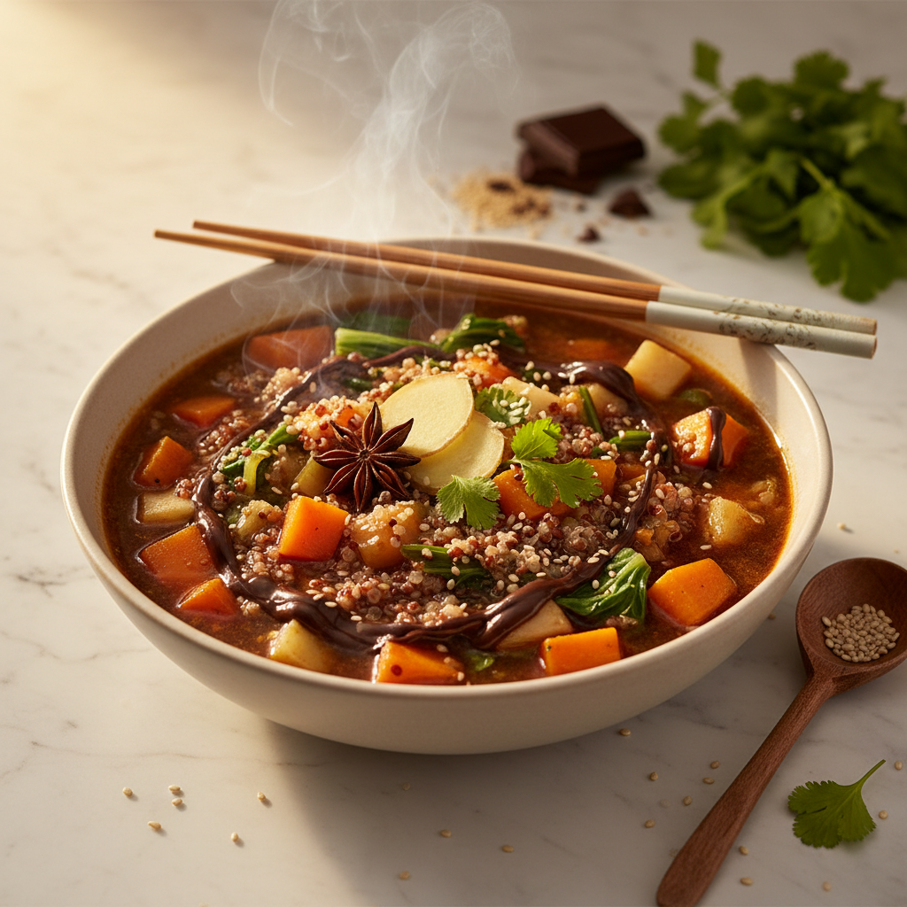 Soupe Chocolat Quinoa aux Légumes