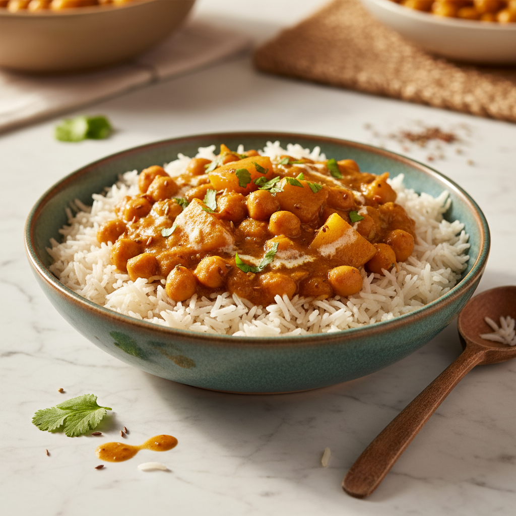 Curry de Pois Chiches et Pommes