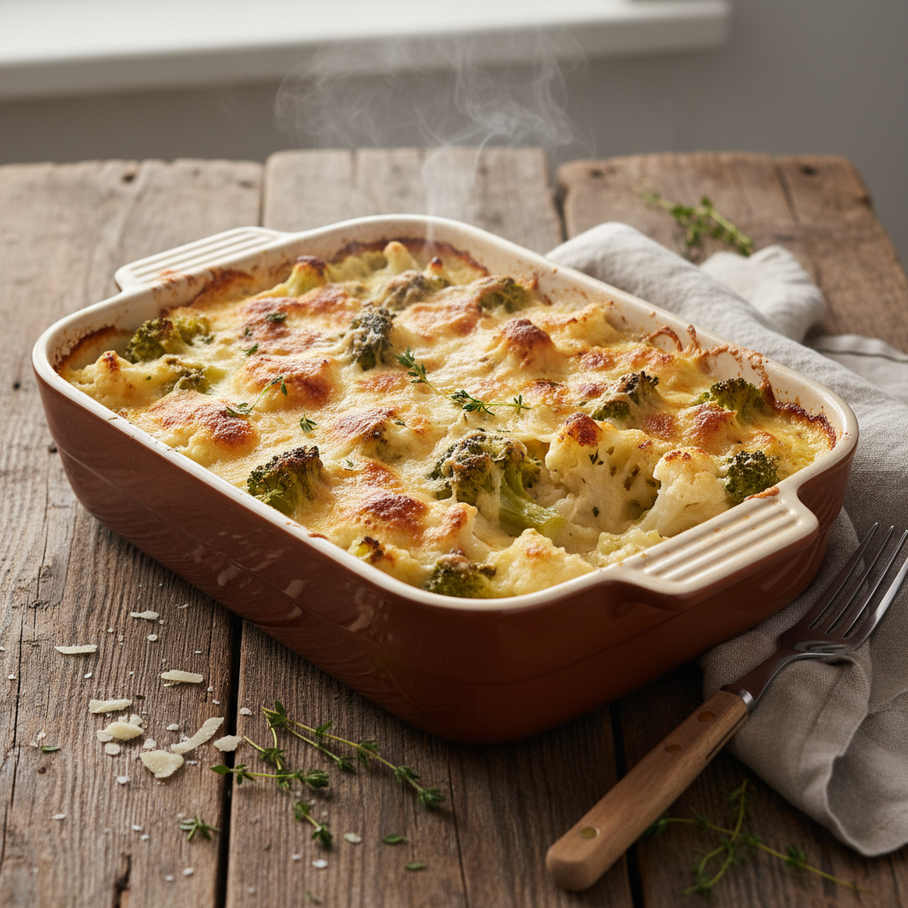 Gratin de Chou-fleur et Brocoli à la Française