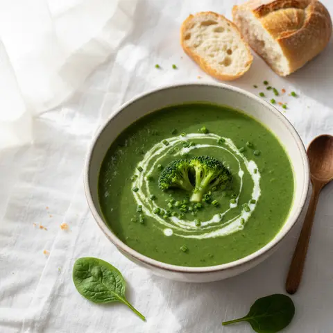 Creamy Spinach and Broccoli Soup