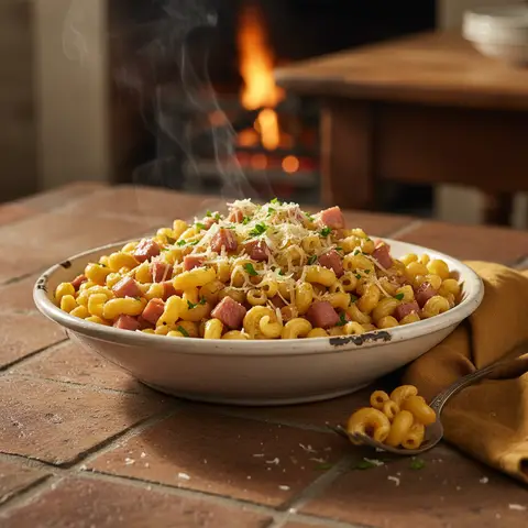 Pasta with Ham and Gruyère