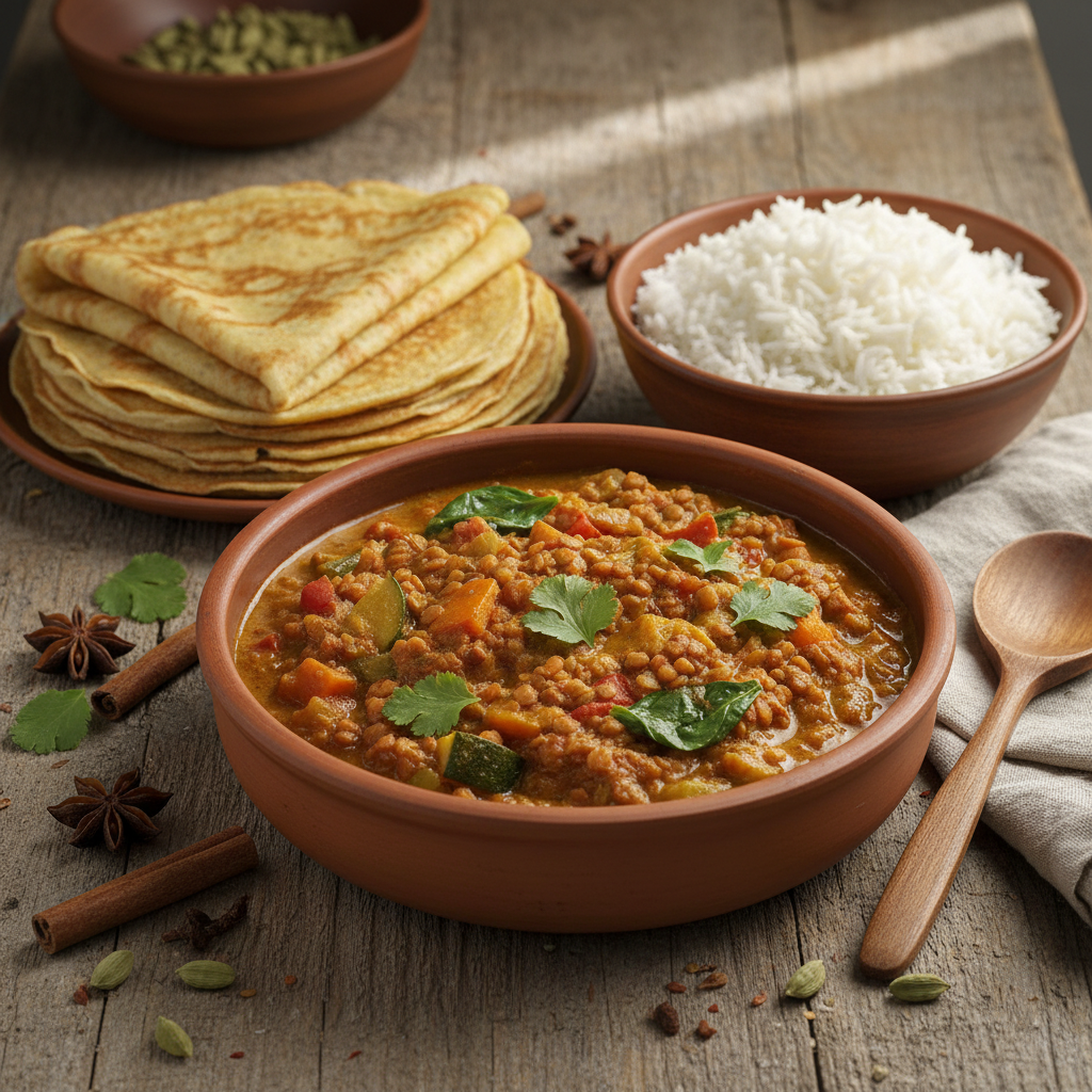 Curry de Légumes et Lentilles Corail