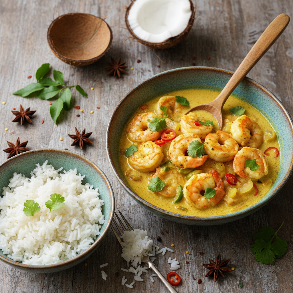 Curry de Crevettes Rapide