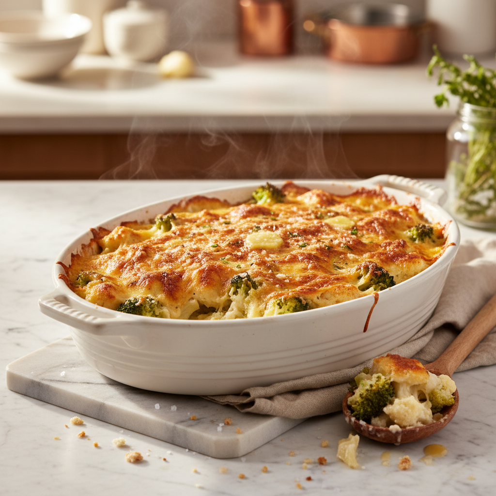 Gratin de Chou-fleur et Brocoli à la Française