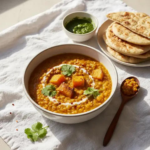 Linsen-Kürbis-Curry (Indisches Dhal)