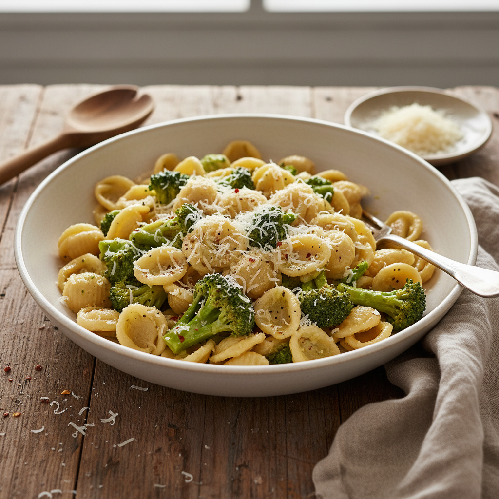 Pâtes au Parmesan et Brocoli