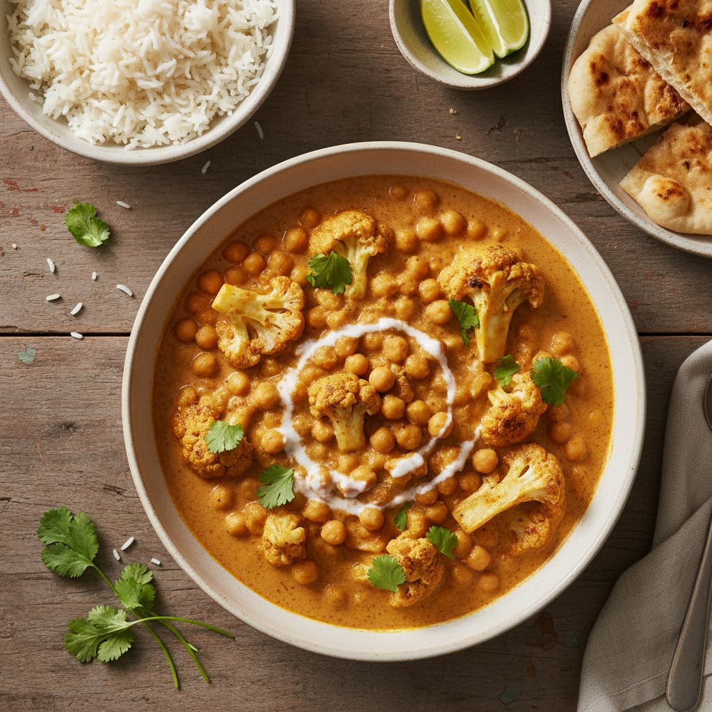 Curry de Chou-fleur et Pois Chiches