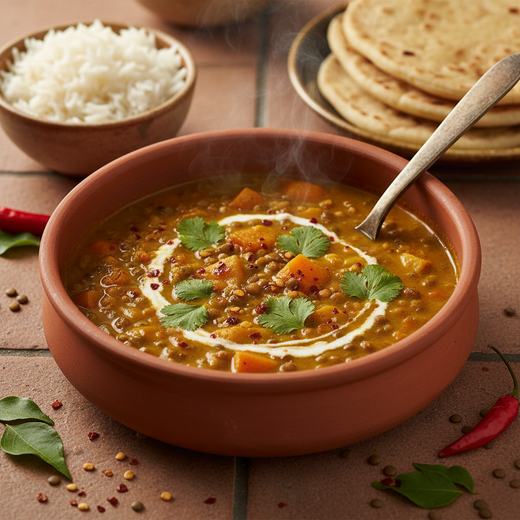 Soupe aux Lentilles et Curry