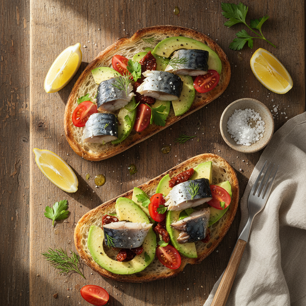 Tartine Gourmande Maquereau, Avocat et Tomate