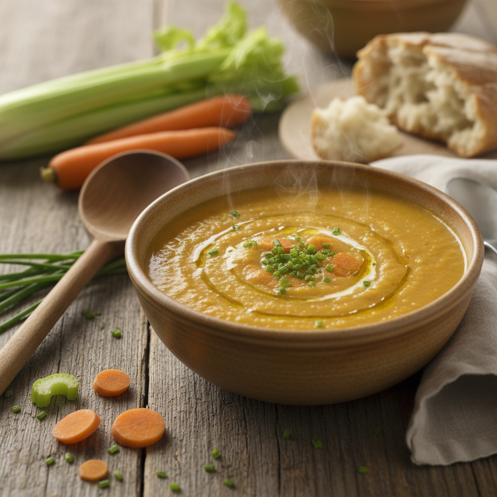 Soupe Crémeuse de Céleri et Carotte