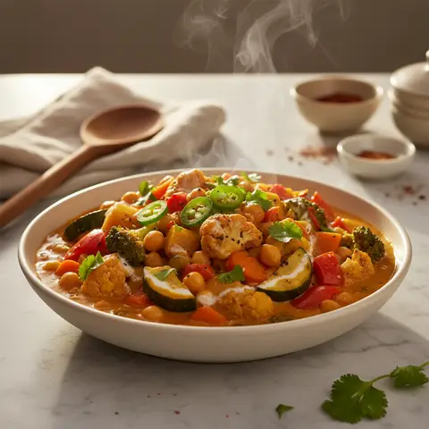 Asian Vegetable and Chickpea Curry