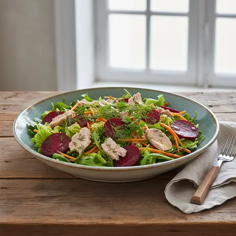 Gemischter Thunfisch-Rote-Bete-Salat