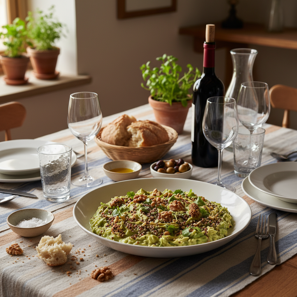 Risotto Créatif aux Noix, Quinoa et Avocats