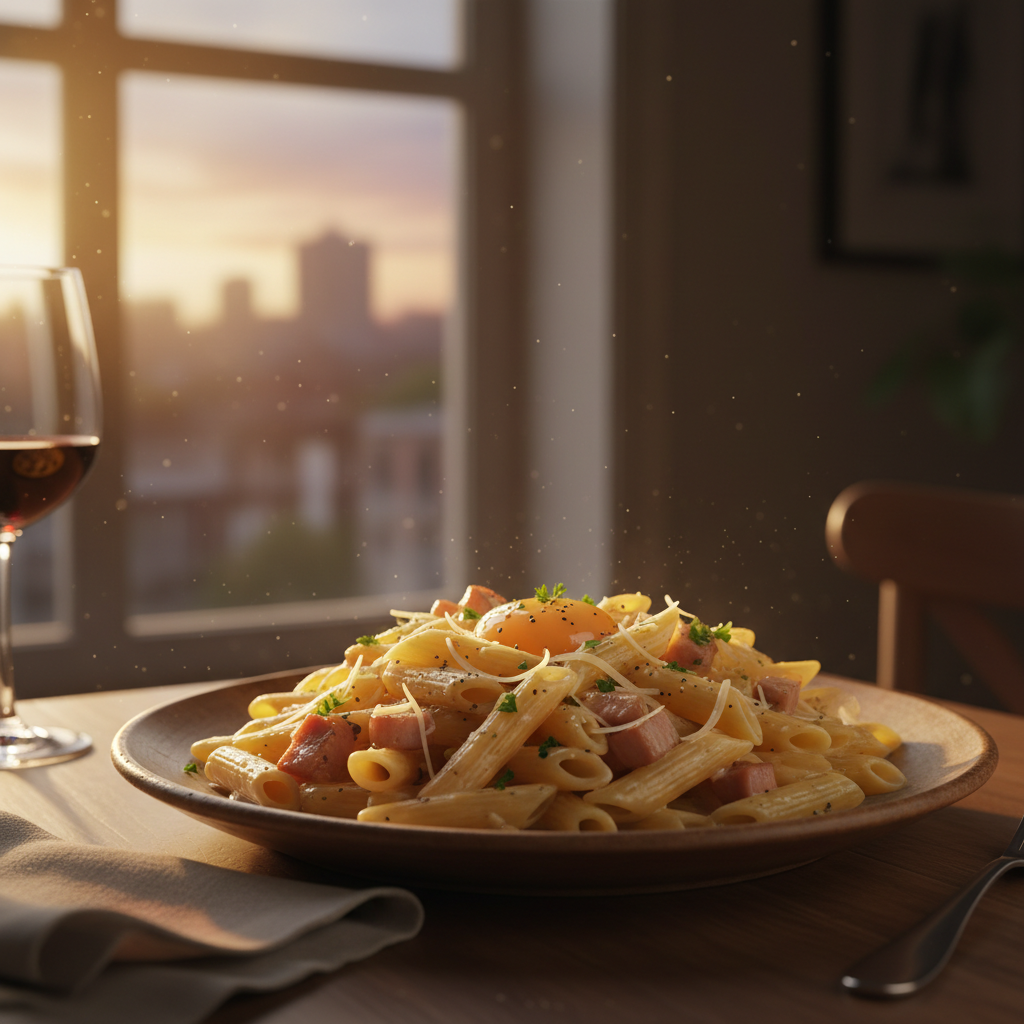 Penne à la Carbonara Simple