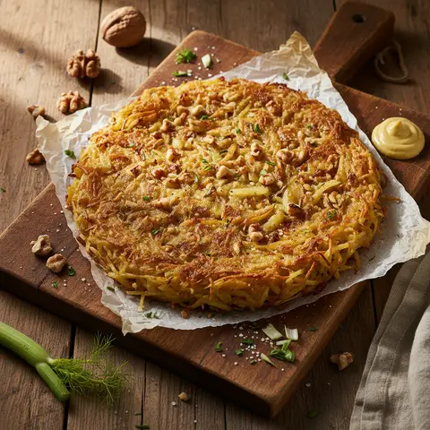Kartoffel-Fenchel-Galette mit Nüssen