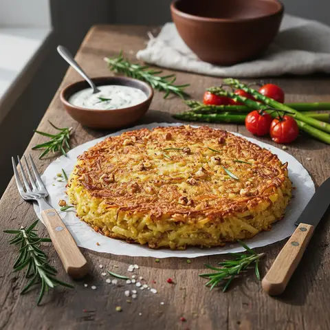 Potato and Quinoa Galette with Walnuts