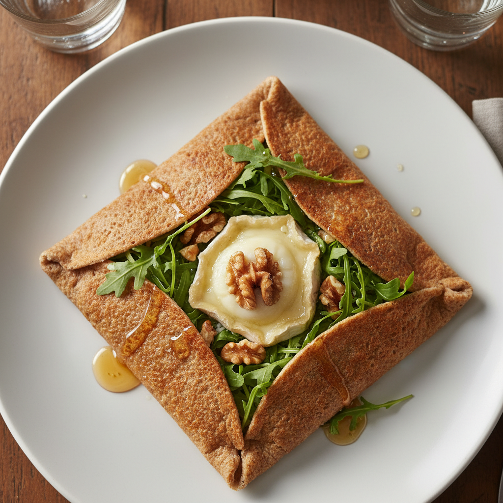 Crêpe sarrasin & chèvre miel noix