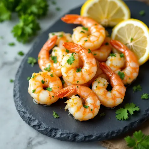 Crevettes ail & citron
