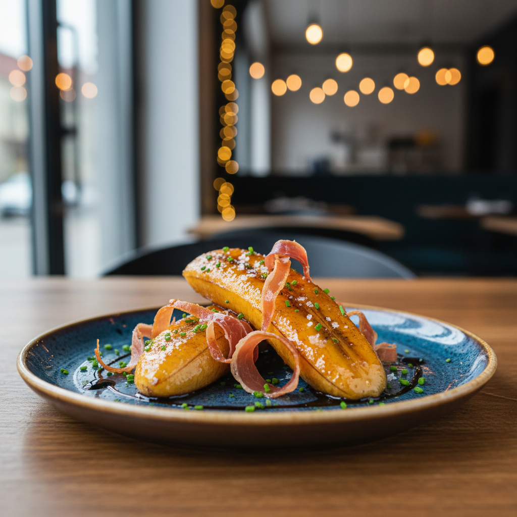 Bananes Caramélisées au Jambon Croustillant