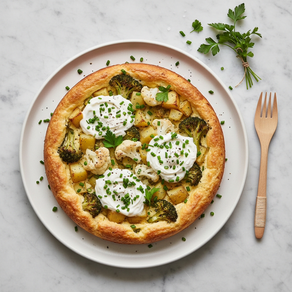 Clafoutis Salé aux Légumes et Fromage Frais