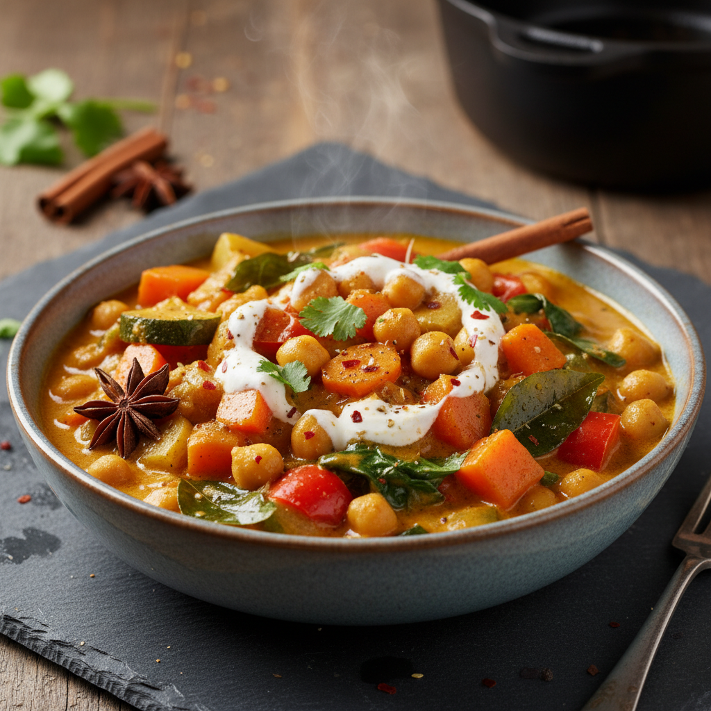 Curry de légumes et pois chiches