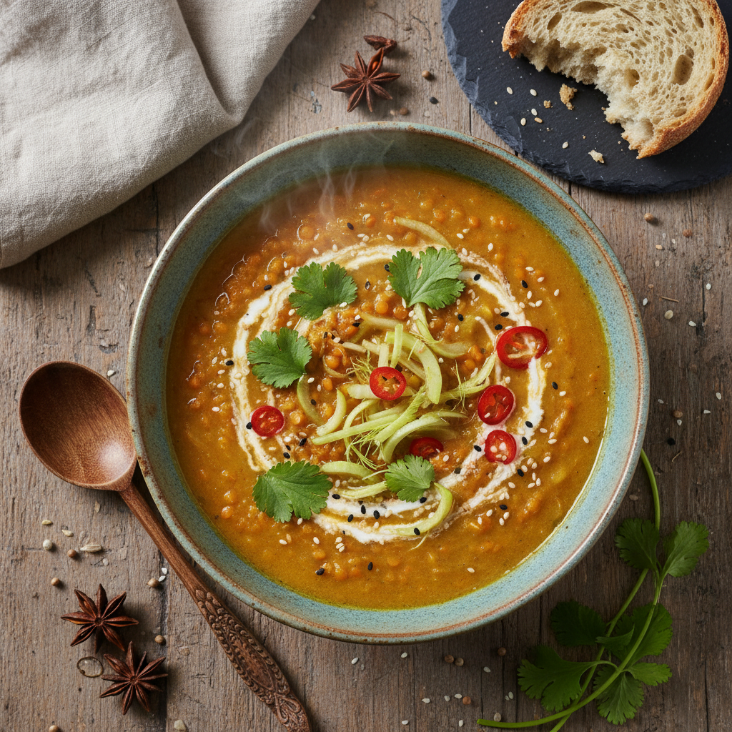 Soupe Asiatique Lentilles-Fenouil
