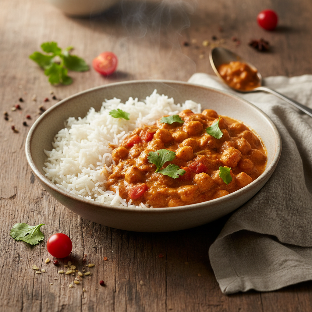 Curry Rouge de Pois Chiches & Lait de Coco