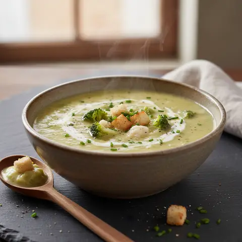 Blumenkohl- und Brokkoli-Suppe