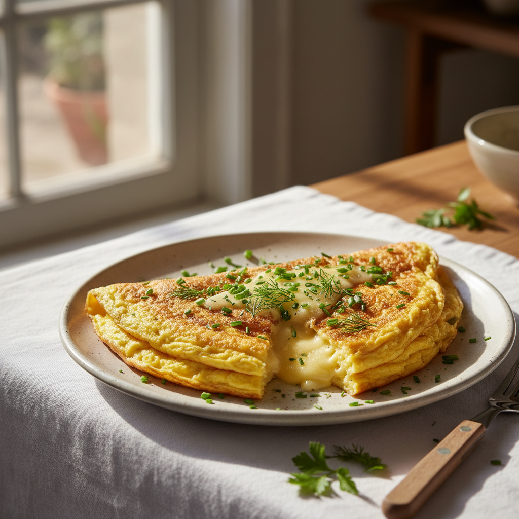 Omelette au Gruyère et Herbes