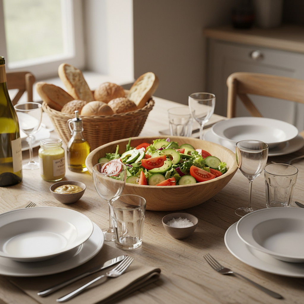 Salade composée tomate-concombre-avocat