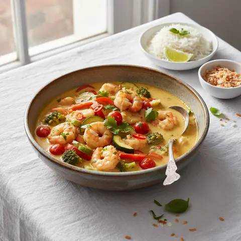 Einfaches Thai-Garnelen-Curry