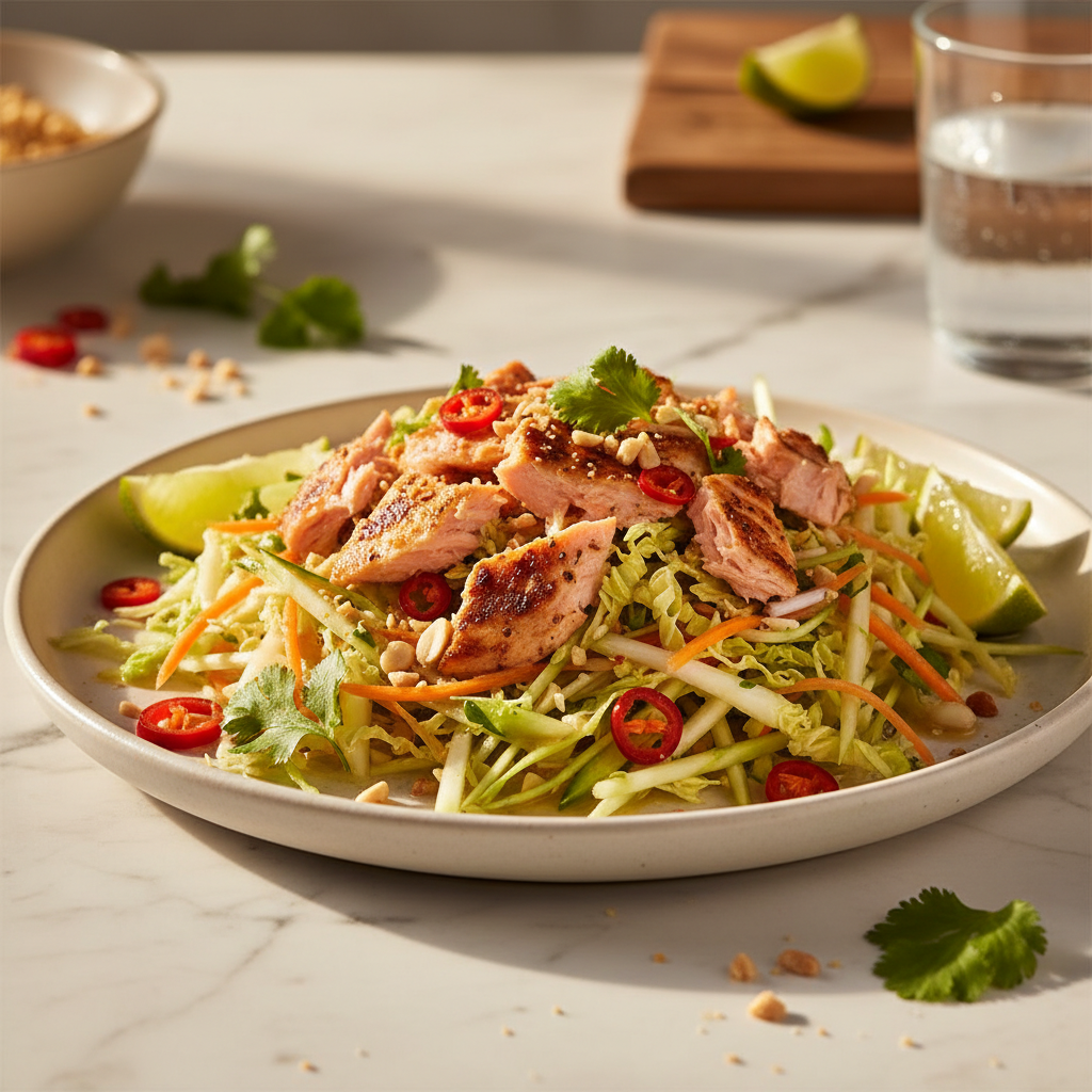 Salade de saumon grillé à la thaïlandaise